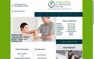 Middletown Chiropractic website