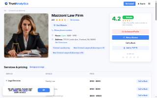Mazzoni Law Firm website