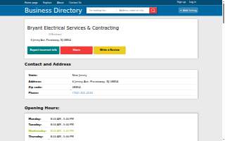 Bryant Electrical Services & Contracting website
