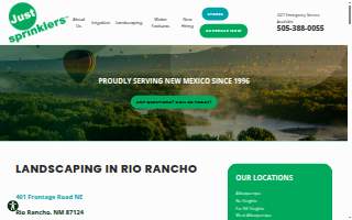 Just Sprinklers website