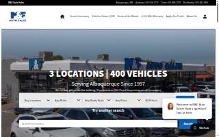M&F Auto Sales website