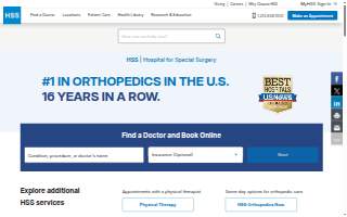 HSS Orthopedics Now website