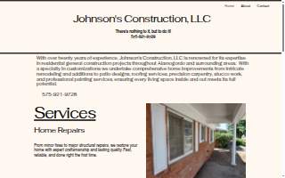 Johnson's Construction, LLC website
