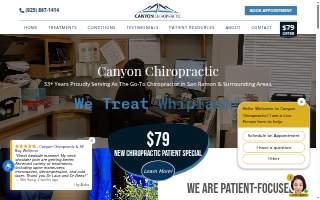 Canyon Chiropractic website
