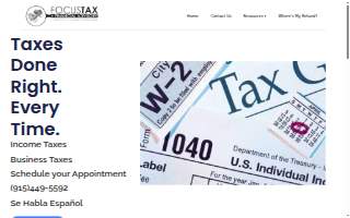 Focus Tax & Financial Advisory website