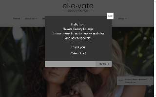 Elevate Beauty Lounge website