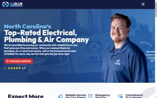 NuBlue Electric, Plumbing and Air of Huntersville website