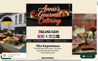 Annie's Gourmet Catering/Best of Las Vegas 2025 website