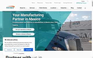 Tecma Transportation Services website