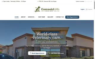 Centennial Hills Animal Hospital of North Las Vegas website