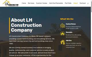 LH Construction LLC website