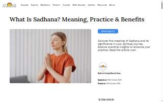 Sadhana Tea House website