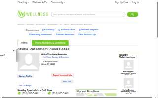 Attica Veterinary Associates website