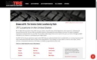 Mr. Tire Auto Service Centers of Henrietta website