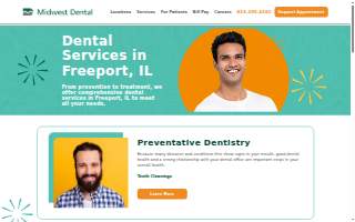 Midwest Dental - Freeport website