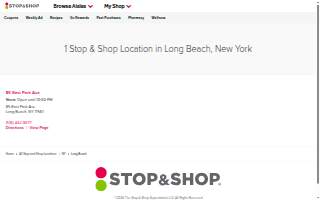 Stop & Shop Pharmacy of Long Beach website