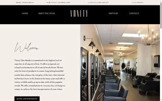 Vanity Hair Studio website