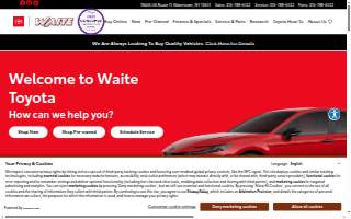 Waite Toyota website