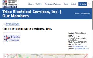 Triec Electrical Services Inc website