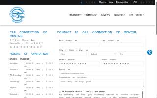 Car Connection of Mentor website