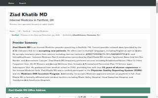 Ziad I Khatib, MD website