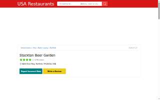 Stockton Beer Garden website