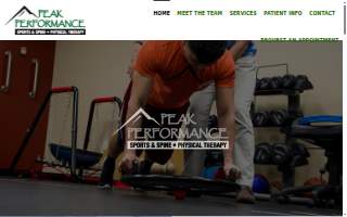 Peak Performance Sport & Spine website