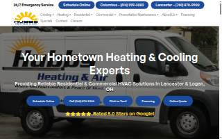 Hubbs Heating & Air website