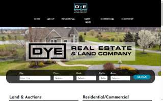 Dye Real Estate and Land Company website