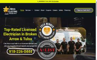 NOVA Electrical Services website