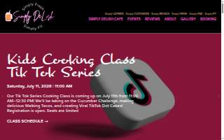 Simply De-Lish Catering website