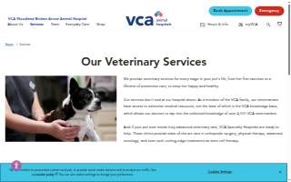VCA Woodland Broken Arrow Animal Hospital website