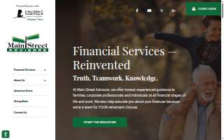 Main Street Advisors website