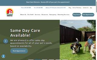 Sunset Veterinary Clinic website