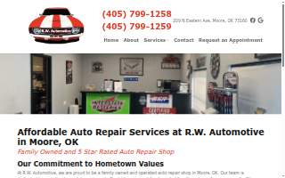 R W Automotive website
