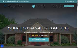 Midwest City Family Dentistry website