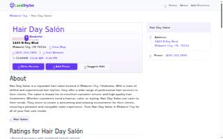 Hair Day Salón website