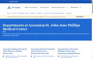 Ascension St. John Jane Phillips Medical Center website