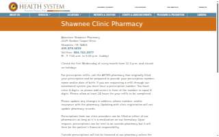 Absentee Shawnee Tribal Pharmacy- Shawnee Location website