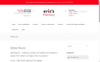 Eric's Pharmacy website