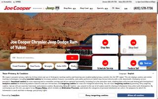 Joe Cooper Dodge Yukon Service & Parts Center website