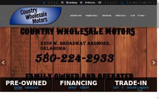 Country Wholesale Motors website