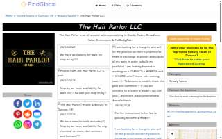 The Hair Parlor website