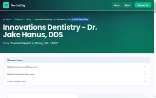Innovations Dentistry - Dr. Jake Hanus, DDS website