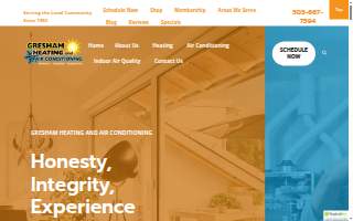 Gresham Heating and Air Conditioning website