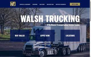 Walsh Trucking website
