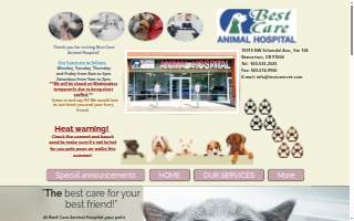 Best Care Animal Hospital website