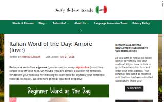 Amore Italian Bakery & Bistro website