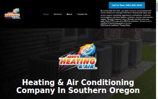 Hero's Heating & Air LLC website
