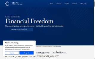 Clear Financial Partners website